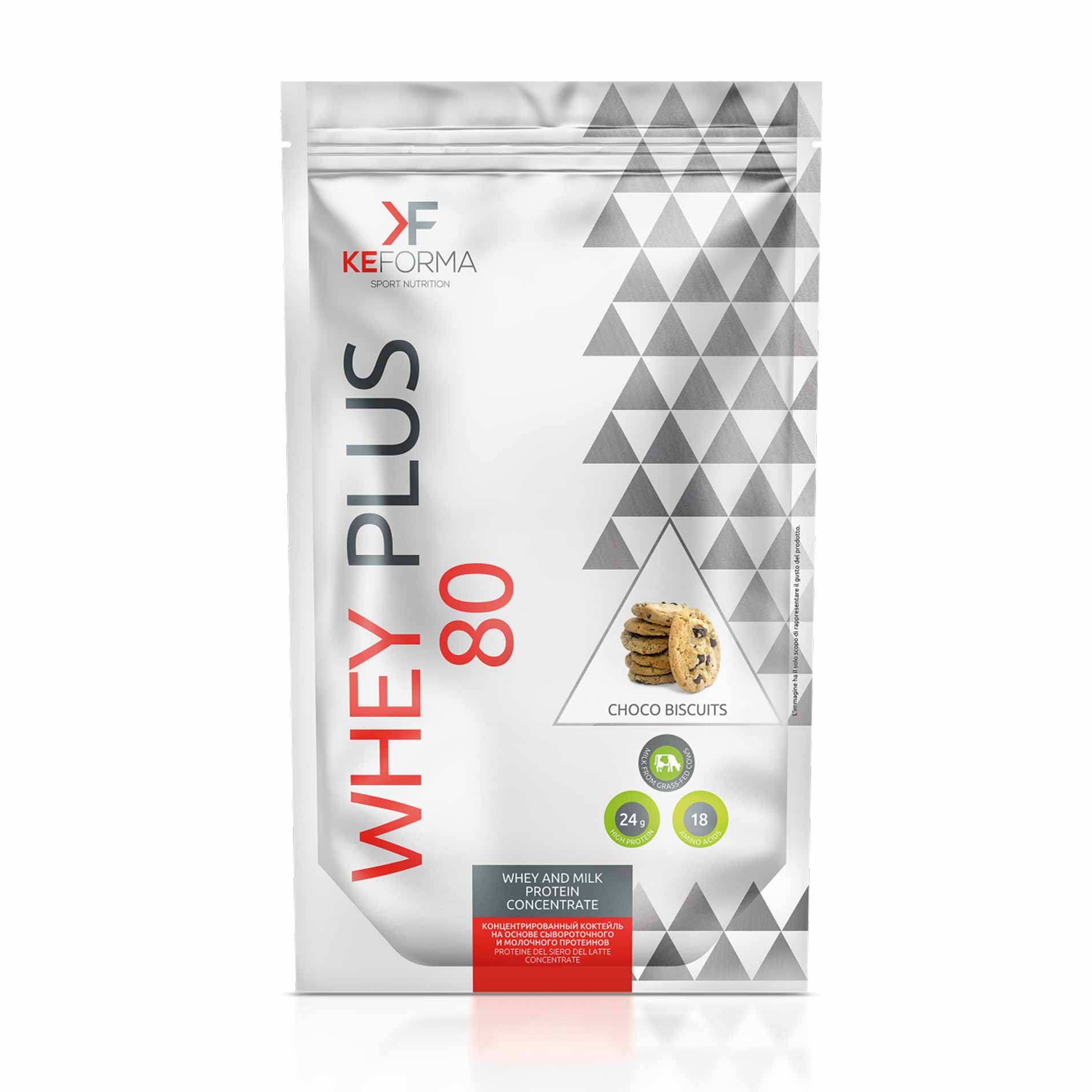 Keforma - WHEY PLUS 80 (печенье с шоколадом), протеиновый коктейль, 480 г