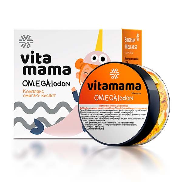 Vitamama - OMEGAlodon (манго), комплекс омега-3 кислот